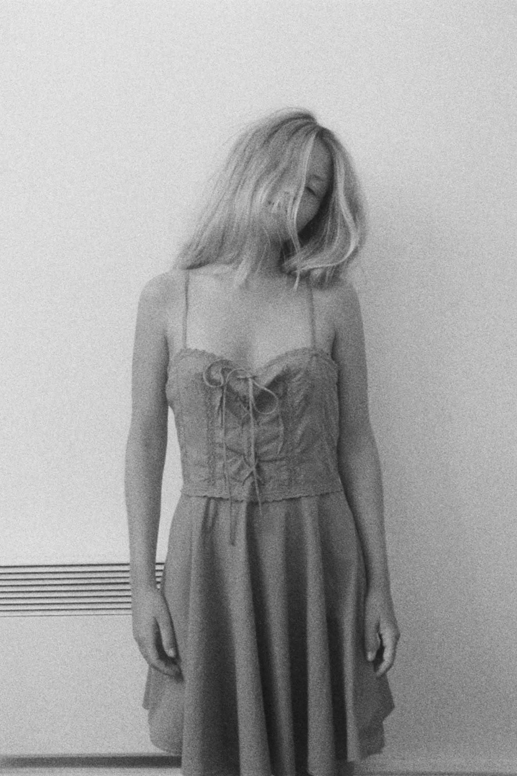 EMBROIDERED POPLIN MINI DRESS